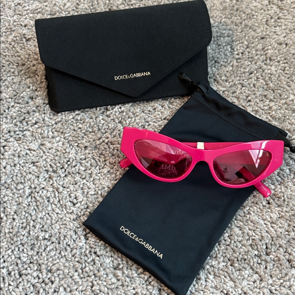 Dolce & Gabbana Fuchsia Cat-Eye Sunglasses - Picture 5 of 6